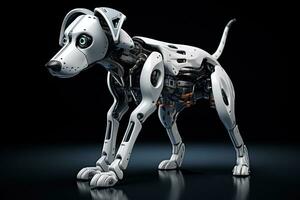ai generato ritratto di un' meccanico robot cane foto