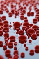 ai generato un' rosso sangue cellula. foto