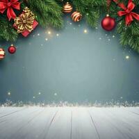 ai generato Natale o nuovo anno bandiera sfondo foto