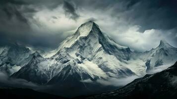 ai generato erosione piegare montagne paesaggio foto