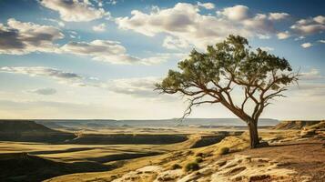 ai generato rocce mesa colline paesaggio foto