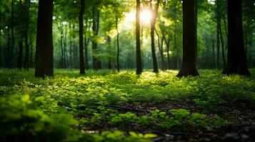 ai generato verde pianta eco sfondo foto