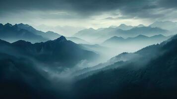 ai generato cresta altopiano montagne paesaggio foto