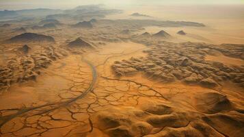 ai generato sterile roccia deserto paesaggio foto