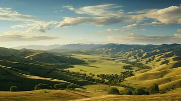 ai generato natura poggio colline paesaggio foto