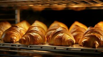 ai generato francese sfondo cornetto cibo foto