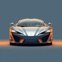 ai generato futuristico gli sport veicolo auto nel il astratto stile sfondo foto