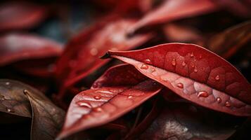 ai generato foglia, foglia struttura, avvicinamento angolo, macro lente foto