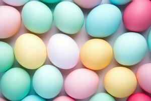 ai generato colorato Pasqua uovo sfondo con copia spazio, ai generativo foto