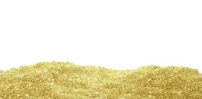 d'oro brillante luccichio isolato su bianca sfondo foto