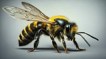 ai generato iper realistico illustrazioni di ape foto