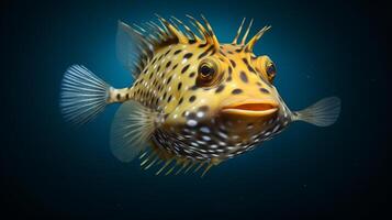 ai generato iper realistico illustrazioni di pesce scatola foto