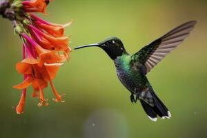 ai generato colibrì nel costa rica. ai generato. foto