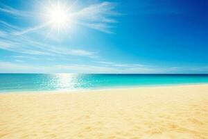 ai generato cielo e sabbia di il spiaggia. professionista foto