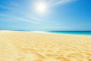 ai generato cielo e sabbia di il spiaggia. professionista foto