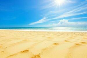 ai generato cielo e sabbia di il spiaggia. professionista foto