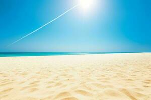 ai generato cielo e sabbia di il spiaggia. professionista foto