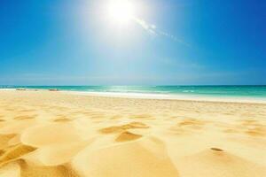 ai generato cielo e sabbia di il spiaggia. professionista foto