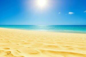 ai generato cielo e sabbia di il spiaggia. professionista foto