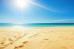 ai generato cielo e sabbia di il spiaggia. professionista foto