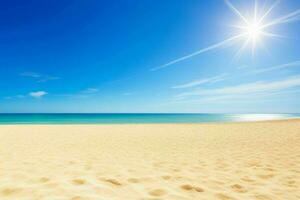 ai generato cielo e sabbia di il spiaggia. professionista foto