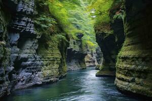 ai generato un' bellissimo canyon. ai generato foto