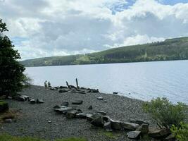 un' Visualizza di il nord Galles campagna a lago vyrnwy foto