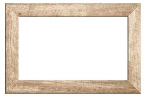 cornice in legno su sfondo bianco foto
