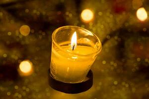 aromaterapia candele nel bicchiere foto