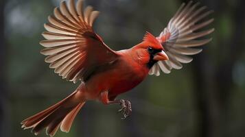 ai generato settentrionale cardinale In arrivo nel per un' approdo. generativo ai foto