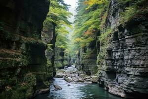 ai generato un' bellissimo canyon. ai generato foto