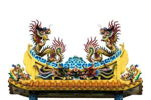 tradizionale draghi a il Cinese tempio, Tailandia. foto