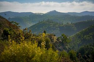 montagna Visualizza al di sopra di il algarve nel Portogallo su il strada fra monchique e alferce foto