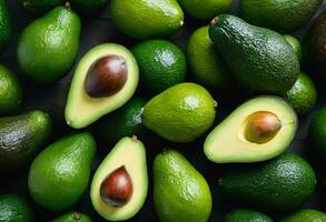 ai generato cremoso verde sinfonia un avocado vicino su foto