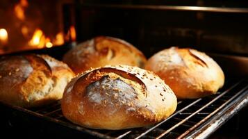 ai generato appena al forno pane foto