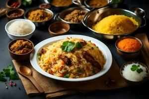 ai generato indiano cibo è un' popolare piatto nel India foto