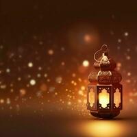 eid mubarak e Ramadan kareem saluti con islamico lanterna e moschea. eid al Fitr sfondo. eid al Fitr sfondo di finestra concetto di ai generato foto