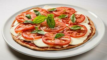 ai generato Pizza a partire dal totale Grano tortillas foto