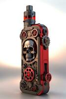 ai generato Vape cranio steampunk stile illustrazione foto