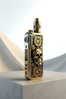 ai generato Vape cranio steampunk stile illustrazione foto