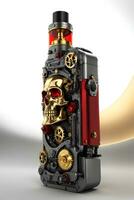 ai generato Vape cranio steampunk stile illustrazione foto