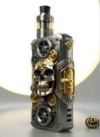 ai generato Vape cranio steampunk stile illustrazione foto