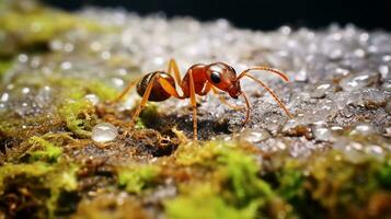 ai generato foto di citronella formica su un' terra. generativo ai