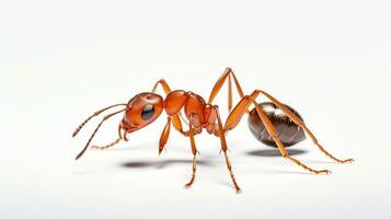 ai generato foto di tessitore formica isolato su bianca sfondo. generativo ai