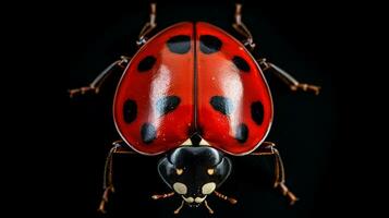 ai generato foto di coccinella isolato su bianca sfondo. generativo ai