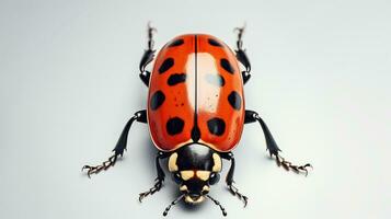 ai generato foto di coccinella scarafaggio isolato su bianca sfondo. generativo ai