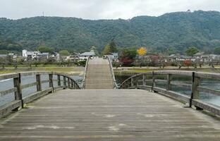 ponte kintai-kyo a iwakuni, in giappone foto