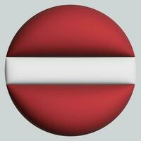 3d bandiera di Lettonia su cerchio foto