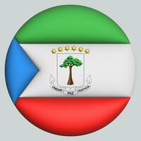 3d bandiera di equatoriale Guinea su cerchio foto