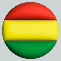 3d bandiera di Bolivia su cerchio foto